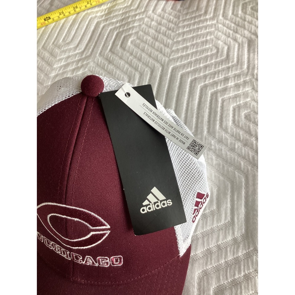Adidas‎ UChicago Hat Maroon White Trucker Cap Adjustable Baseball